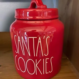 Rae Dunn “Santa’s Cookies” red canister